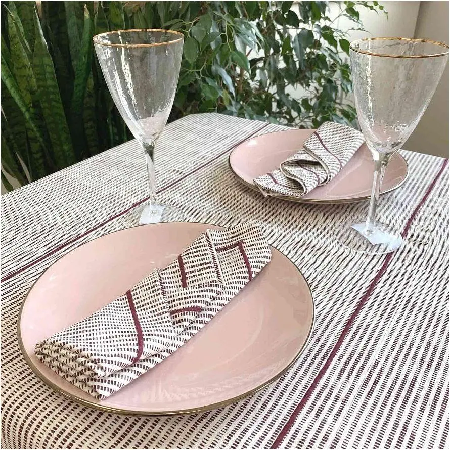 Скатерть Прованс Avantime Мираж 180х132 см бордо (17289) - фото 3