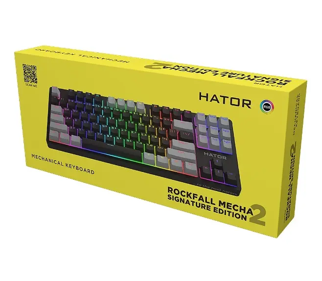 Клавиатура игровая механическая Hator HTK520BBG Rockfall 2 Mecha Signature Edition - фото 7
