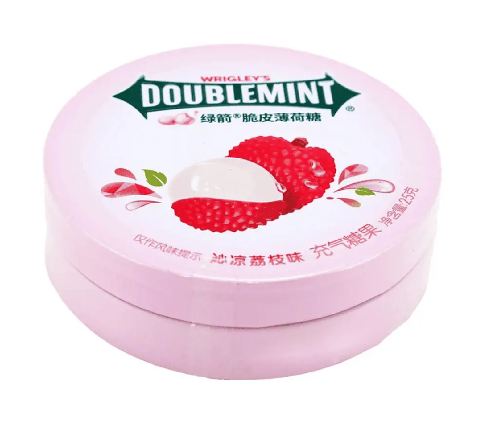 Драже Wrigley's Doublemint Crispy Mint Candy Lychee Flavor 25г - фото 6