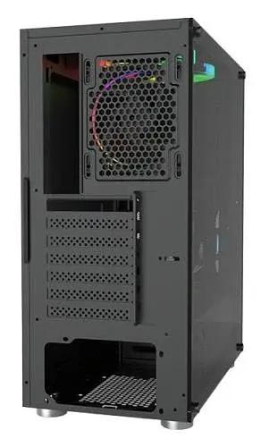 Корпус Montech FIGHTER 500, Black, Mid Tower, без БЖ, для ATX / Micro ATX / Mini ITX, 1xUSB 3.0 / 2xUSB 2.0, макс. CPU - 160 мм / GPU - 320 мм, 4x120 мм LED "Rainbow", бічна панель із загартованого скла - фото 4