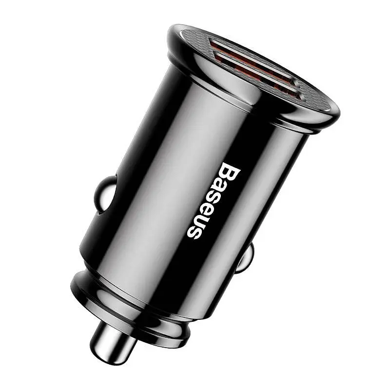 Автомобильное зарядное устройство для Baseus Circular Plastic А+А 30W Black CCALL-YD01 - фото 2