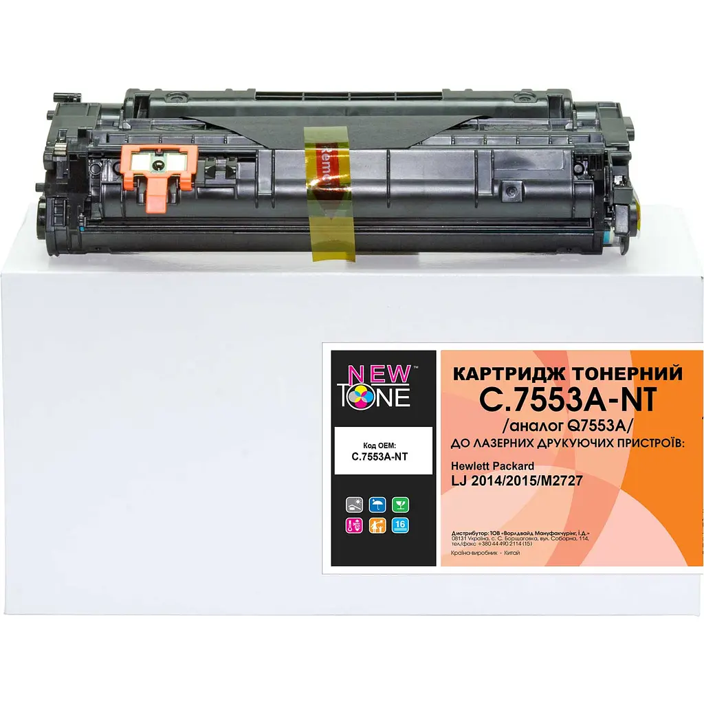 Картридж тон. NEWTONE для HP LJ P2015/P2014/M2727 аналог Q7553A Black ( 3000 ст.) (C.7553A-NT)