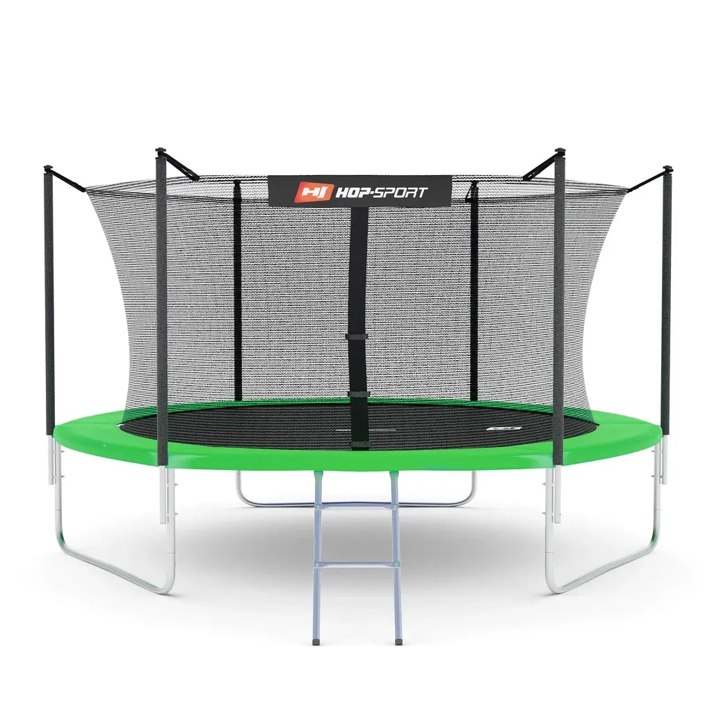 Батут Hop-Sport 10ft с внутренней сеткой 305 см зеленый - фото 2