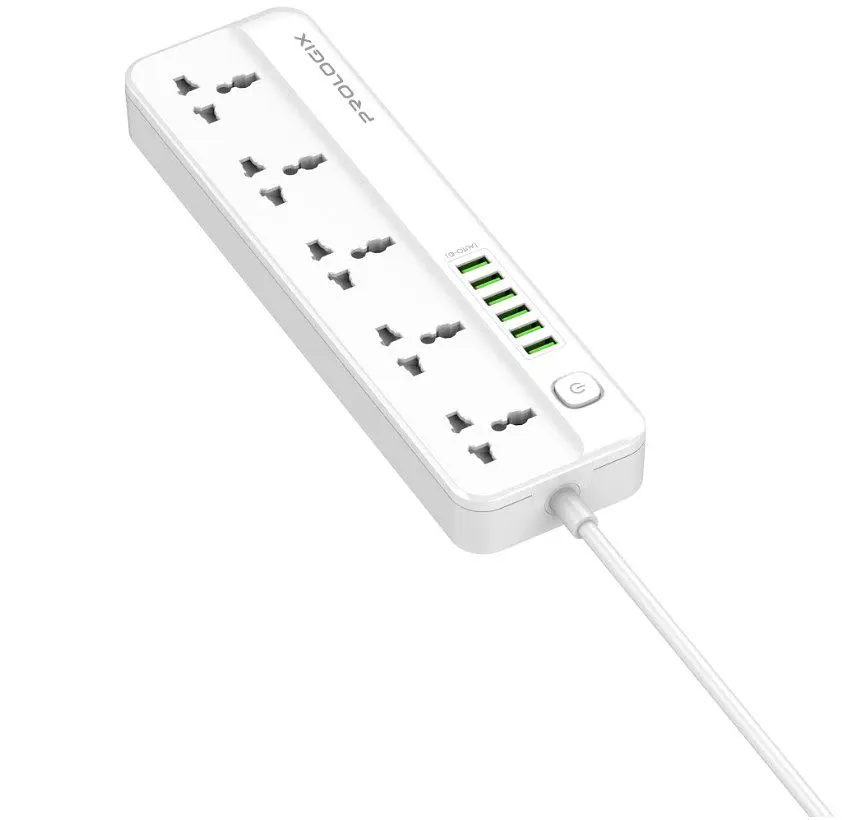 Мережевий фільтр-подовжувач ProLogix Premium PRSC5614W 5 розеток, 6 USB AUTO ID, 2 м - фото 2