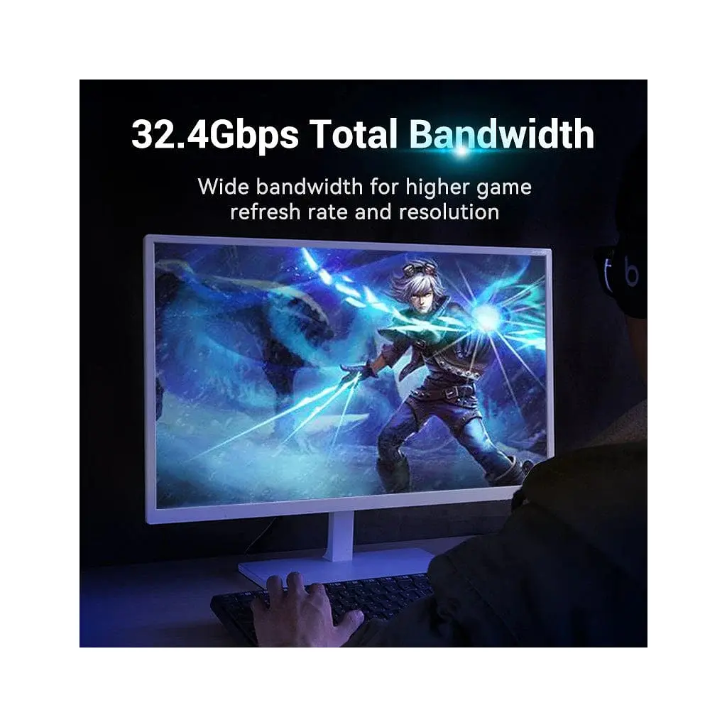 Кабель мультимедійний DisplayPort M to DisplayPort M 1.5m 8K60Hz black Vention (HCCBG) - фото 4