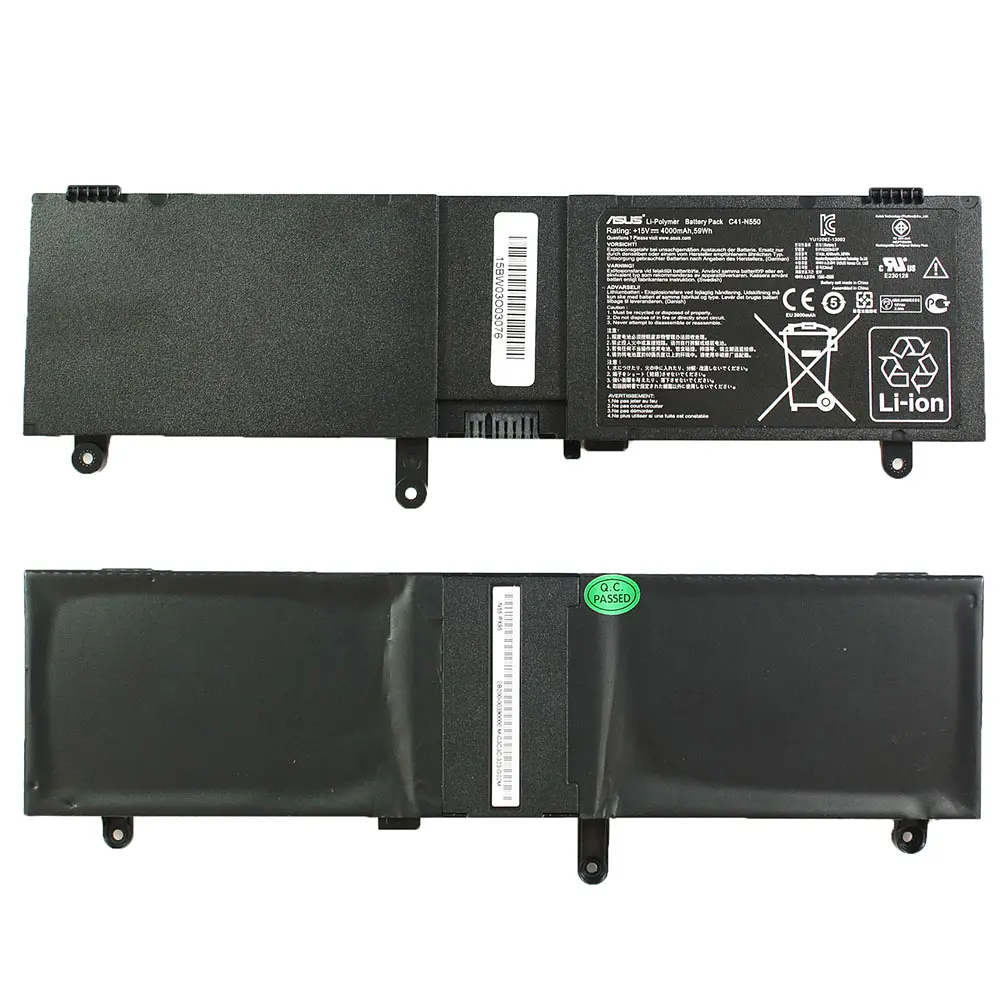 Батарея для ноутбука Asus C41-N550 (N550JA, N550LF, N550JK, N550JV, G550JK, Q550LF) 15V 4000 mAh 59Wh Black - фото 2