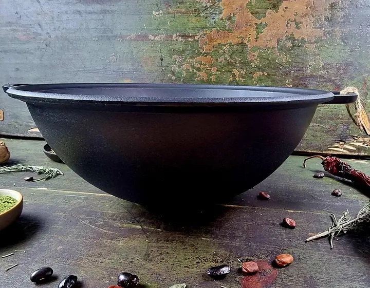 Котел узбекский Наша мастерская WOK с крышкой-сковородкой гриль 15 л (V15СРGr) - фото 4