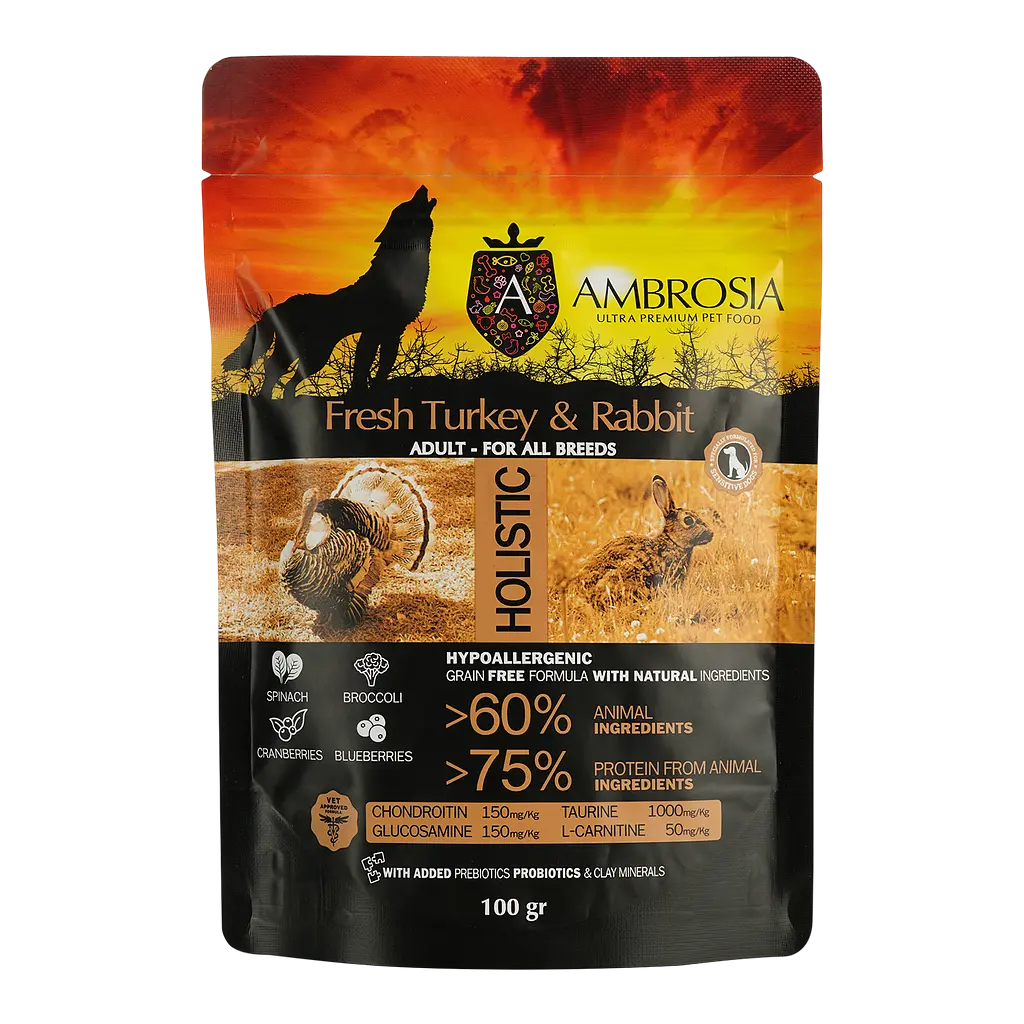 Набір дегустаційного сухого корму для дорослих собак Ambrosia Grain Free 300 г (3 шт. х 100 г) - фото 3