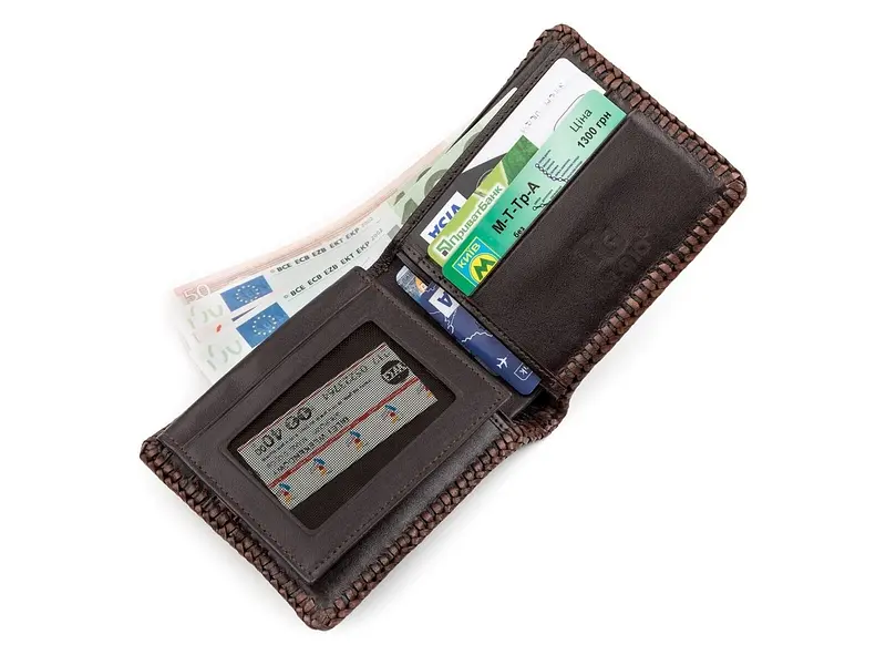 Портмоне 18229 з натуральної шкіри крокодила Коричневий 12х10 см CROCODILE LEATHER acs0032478 - фото 3