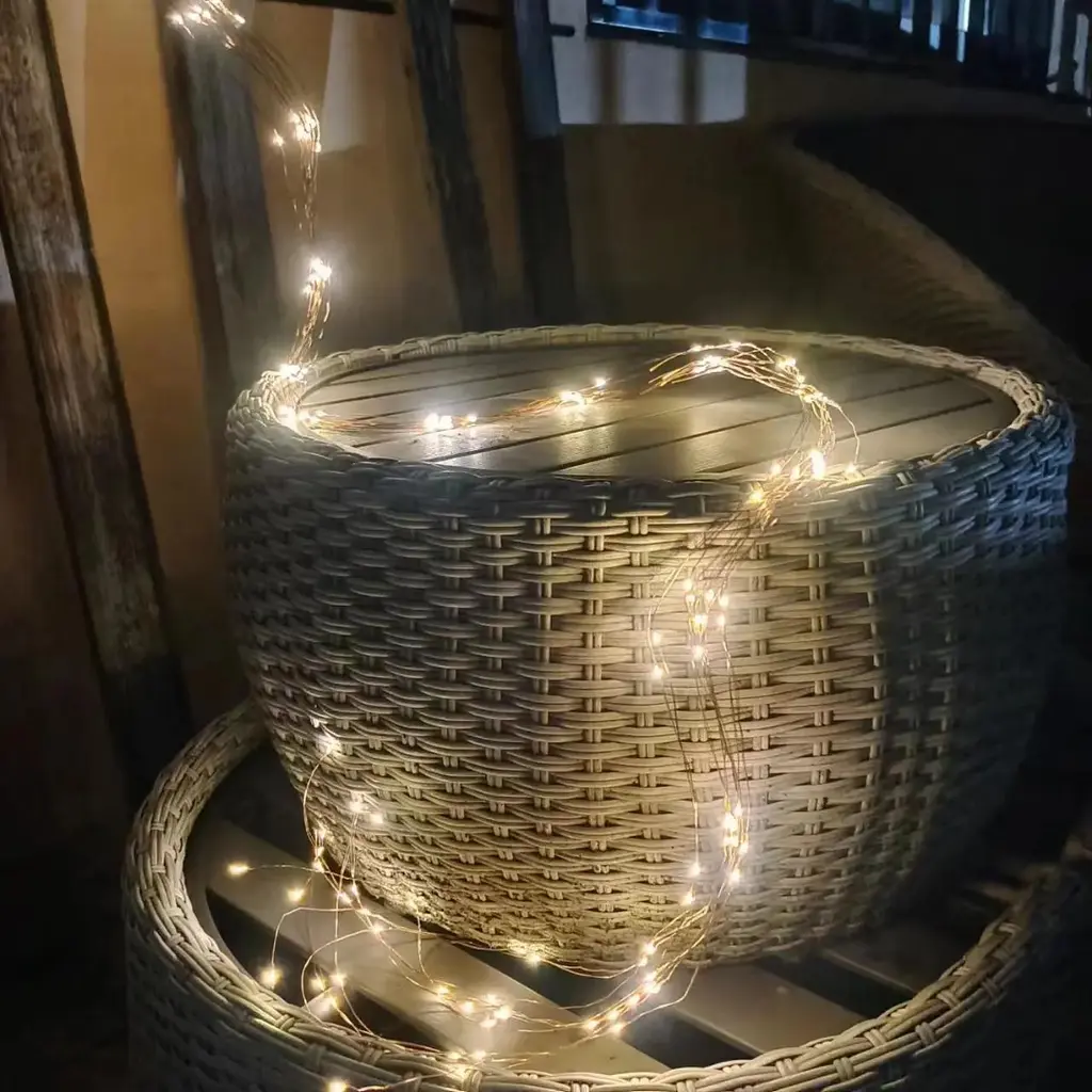 Роса пучок 3 метра 20 нитей Niki Light конский хвост с пультом управления 600L гирлянда для елки теплый белый - фото 9