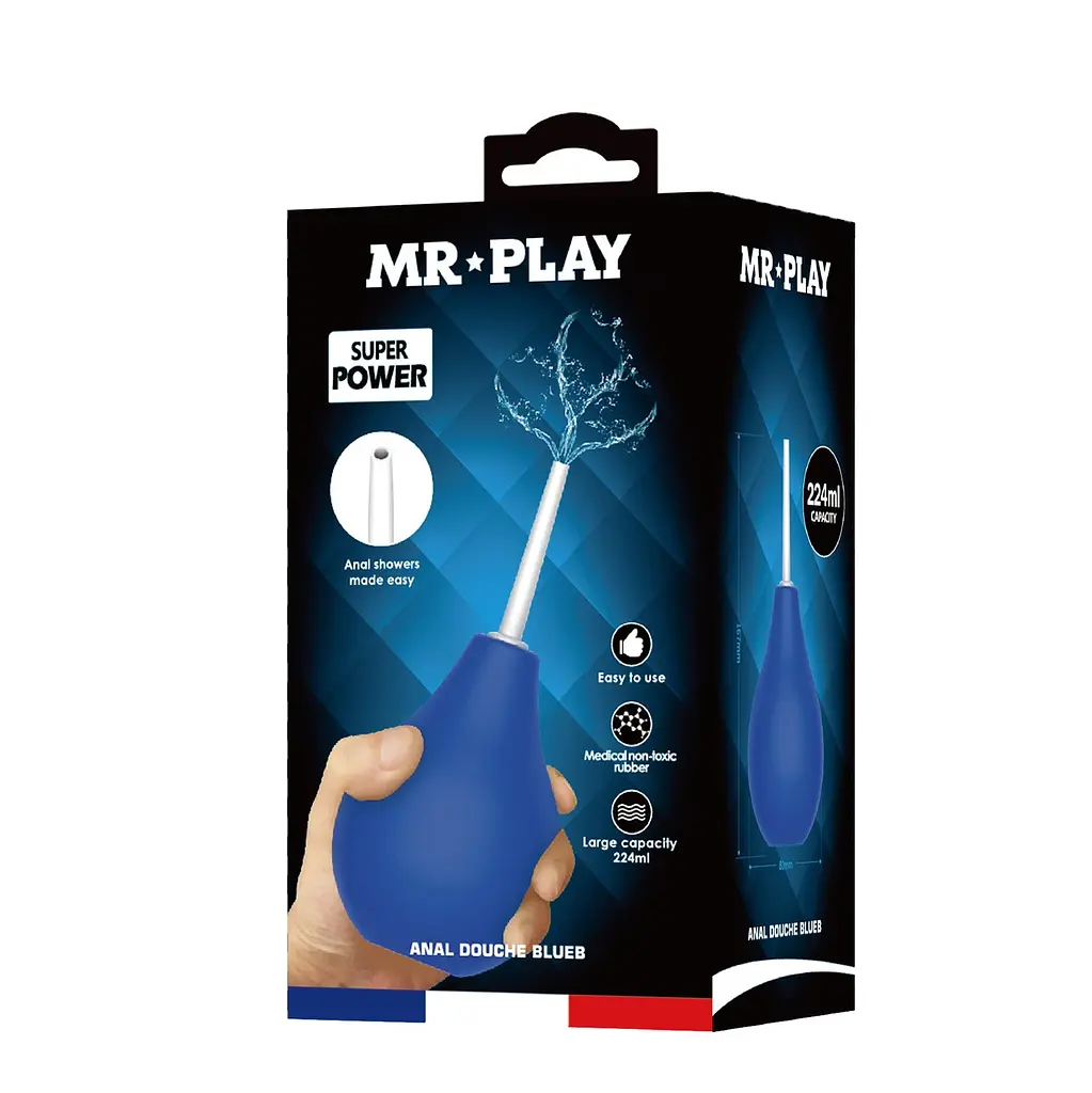 Анальний душ MR Play Anal Douche Blueb 224 мл (синій) - фото 8