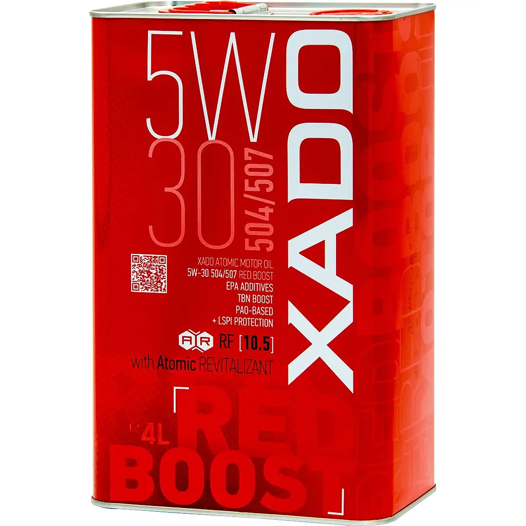 Моторное масло XADO 5W-30 504/507 Red Boost синтетическое 4 л  - фото 2
