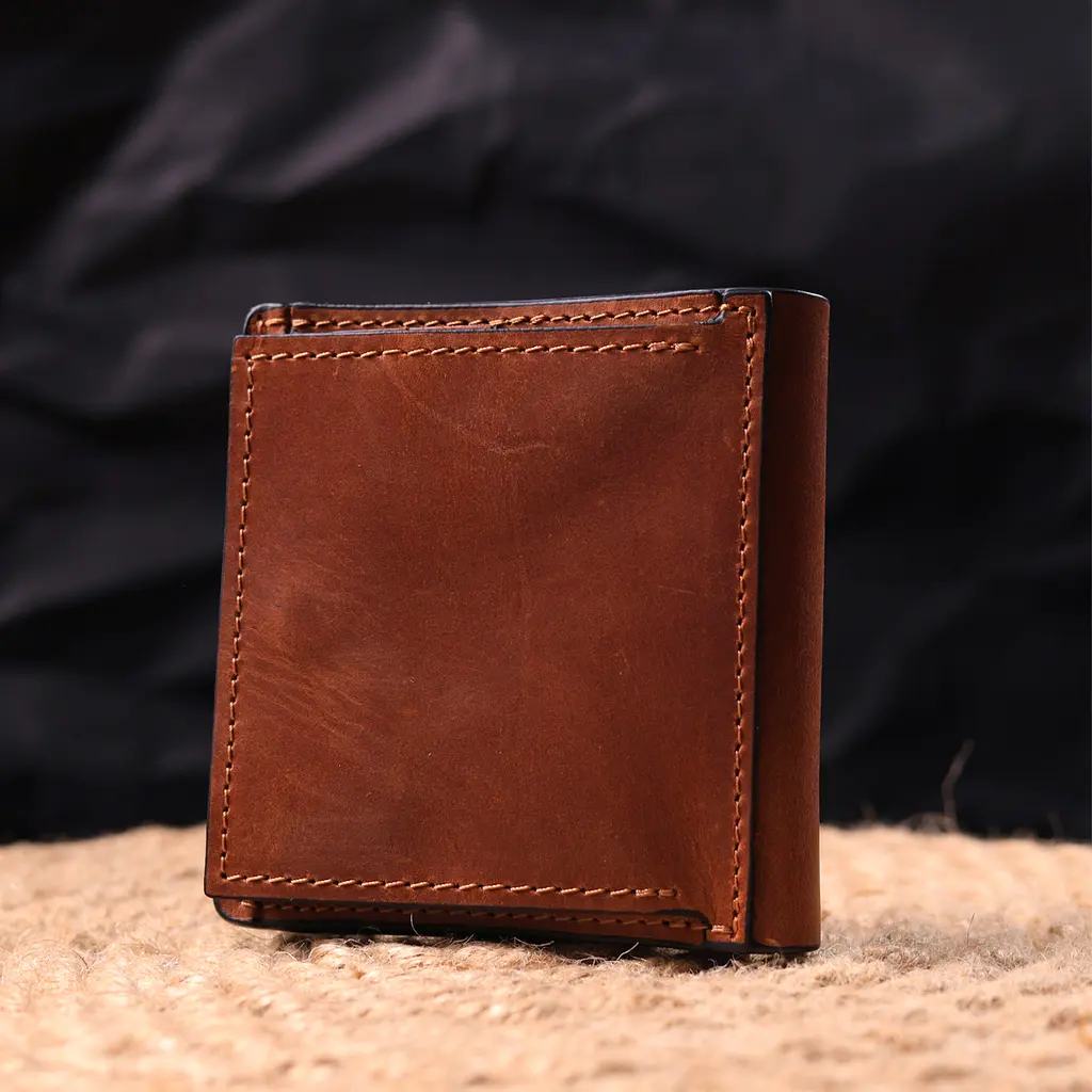 Чоловічий шкіряний гаманець Grande Pelle 9.5х10х1.5 см acs0024001 - фото 7