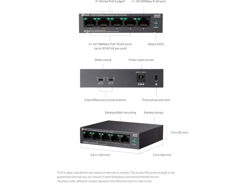 Комутатор TP-LINK LS105LP - фото 6