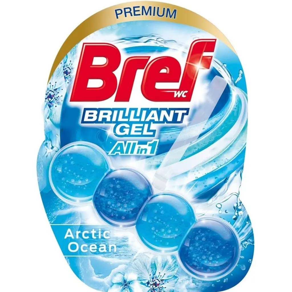 Туалетний блок Bref Блискучий гель Арктичний океан 42 г (9000101508598)