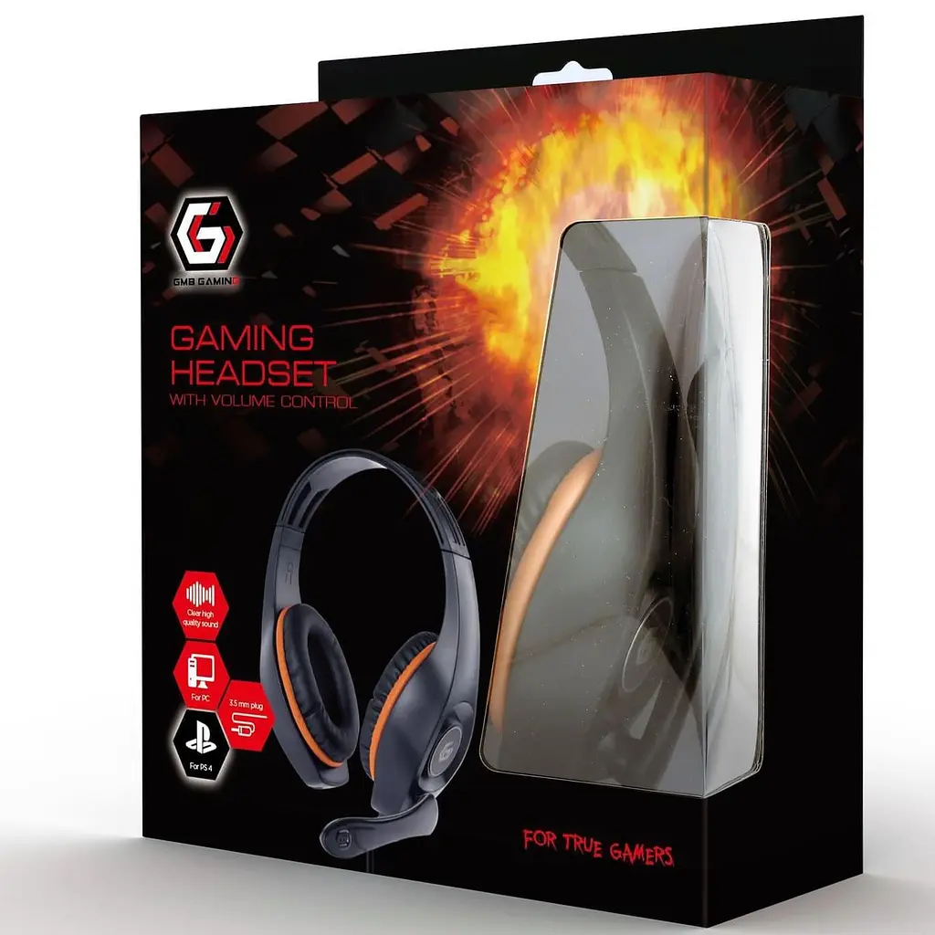 Ігрова гарнітура Gembird GHS-05-O Black-Orange (GHS-05-O) - фото 3