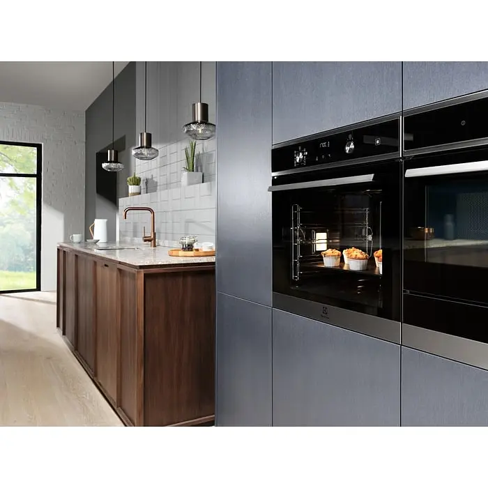 Духова шафа електрична Electrolux 72 л A+ пара дисплей конвекція телескопічні напрямні білий - фото 2