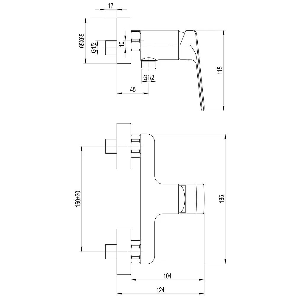 Змішувач для душа Topaz Odiss TO 18701-H52-BL (20840) - фото 6