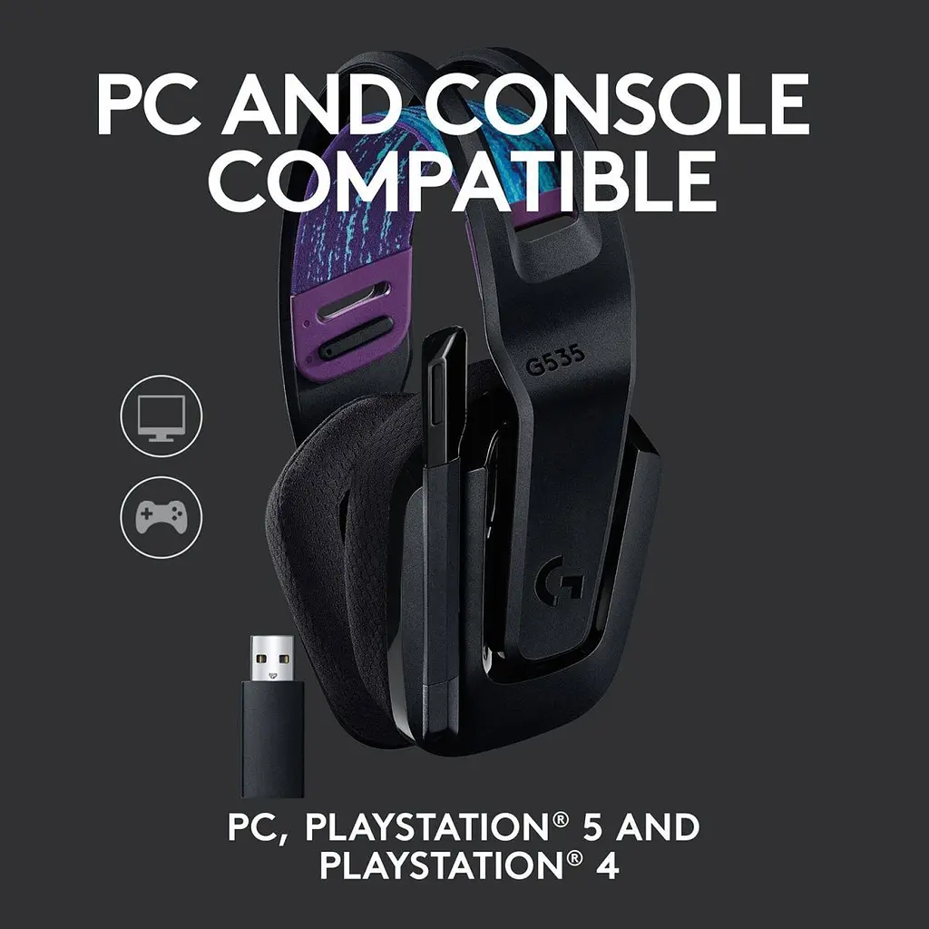 Ігрові навушники Logitech G535 Lightspeed Wireless Black (981-000972) [70702] - фото 9