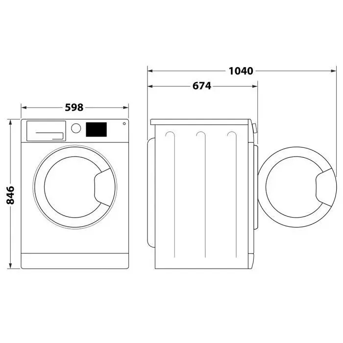 Whirlpool Сушильна машина тепловий насос, 9кг, A+++, 60см, дисплей, люк чорний, білий - фото 10