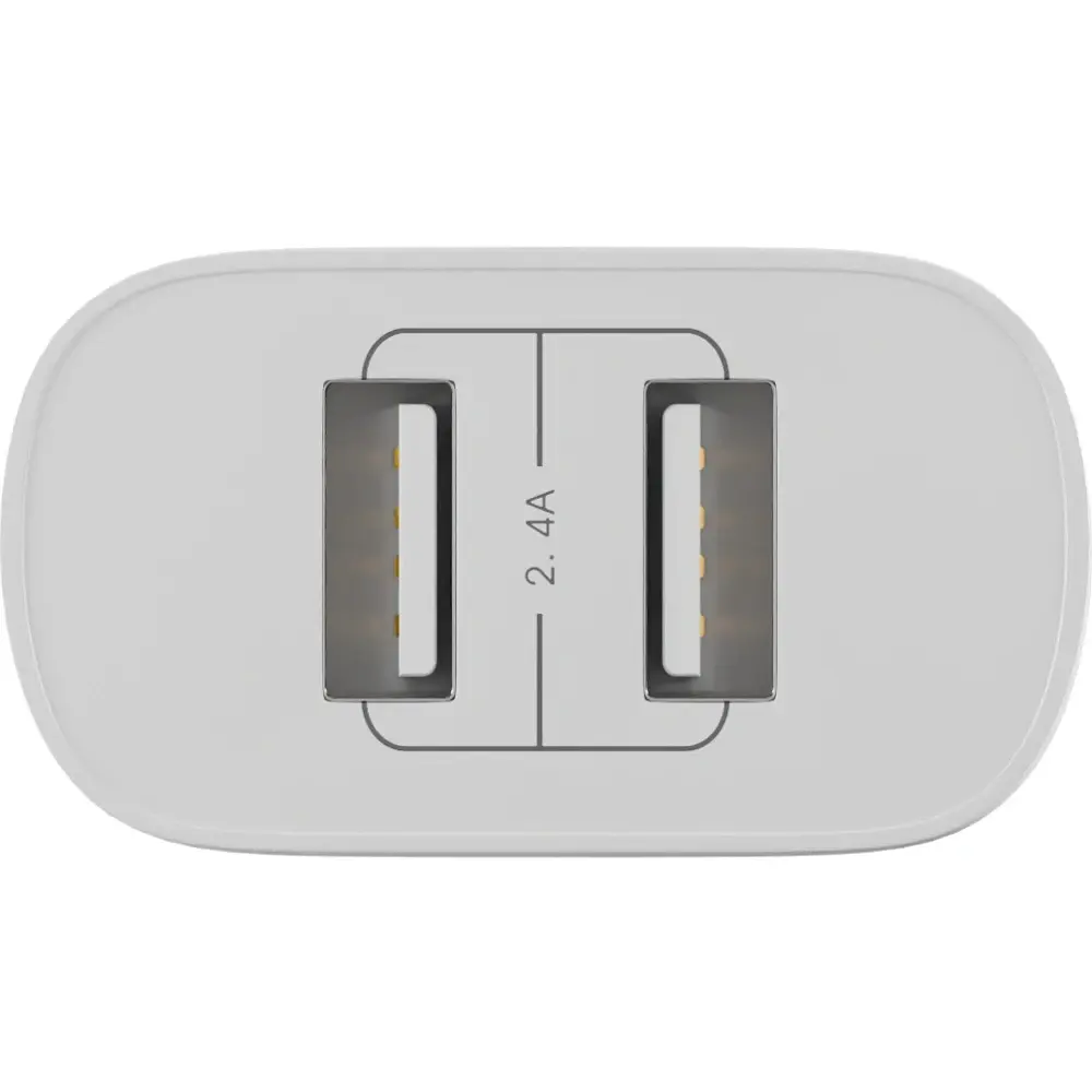 МЗП блочок 12W 2USB-A 12WAC white Globex UA UCRF - фото 2
