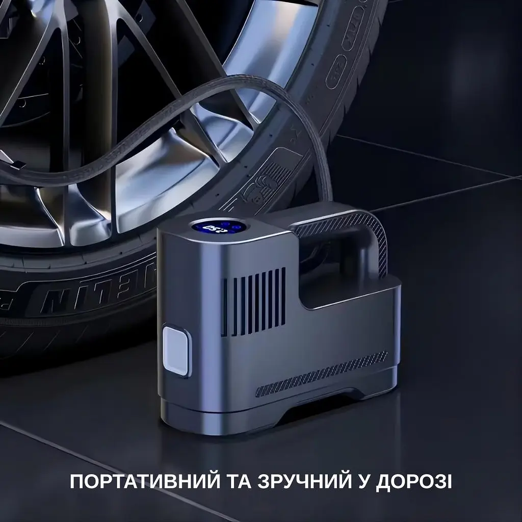 Портативный компрессор Yaoen 217 Digital 150PSI (YPSCD7515B 5385) Черный - фото 3