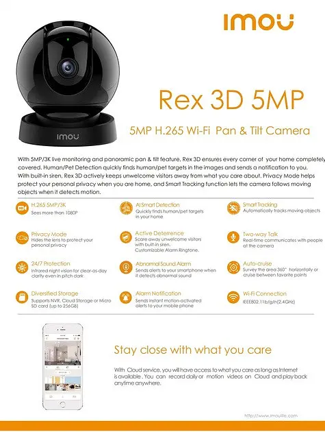 IP-камера видеонаблюдения IMOU REX 3D 5мп (IPC-GS2DP-5K0W) - фото 8