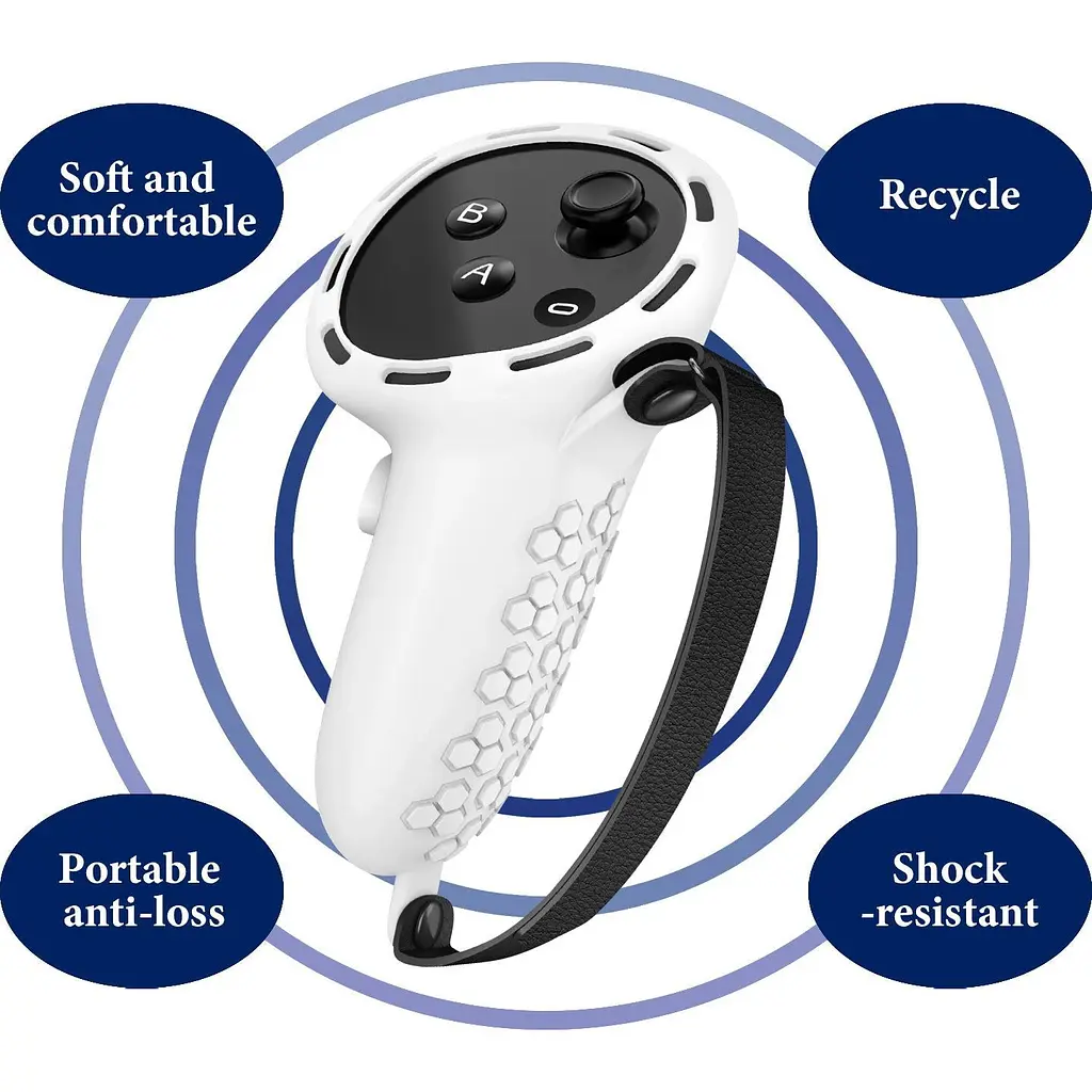 Чехол на контроллеры DK Silicone Controller Protective Case для Meta Quest 3/Quest 3S White [139307] - фото 4