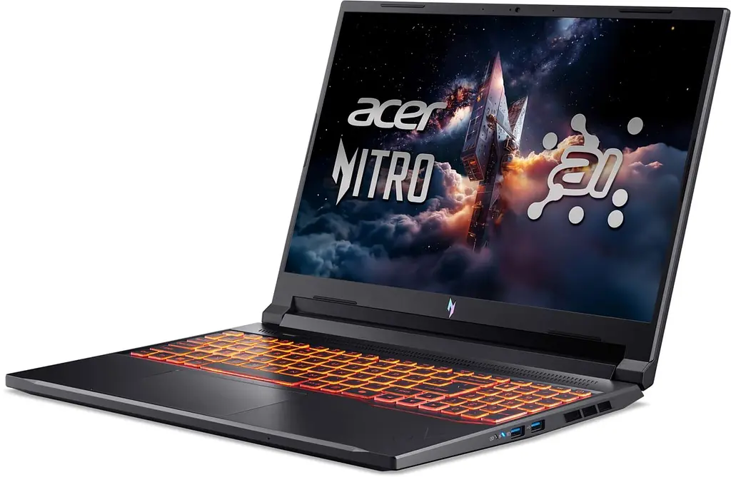 Ноутбук Acer 16 Nitro V 16 ANV16-42 WUXGA IPS/AMD R7-260/32GB/1TB/RTX 5060 8GB/Linux/Black (NH.U1GEU.005) - фото 2