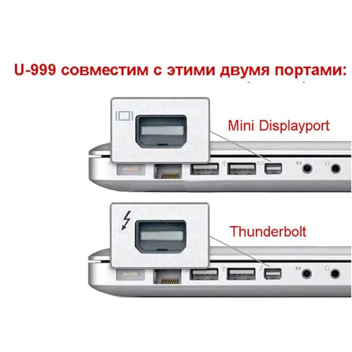 Адаптер STLab Mini DisplayPort (Thunderbolt) Male - VGA Female 0.18 м HD 1080P для Apple Mac білий (U-999 white) - фото 4