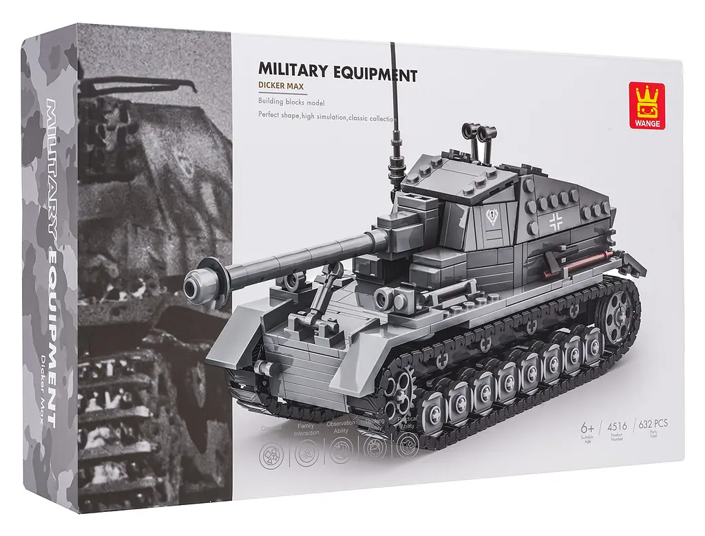 Конструктор Танк серый 632 элементов Ramiz - фото 4