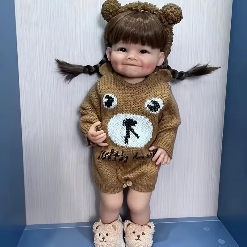 Реалістична Кукла Реборн 55 см повністю силіконова Doll Reborn Baby Born К0100619 - фото 3