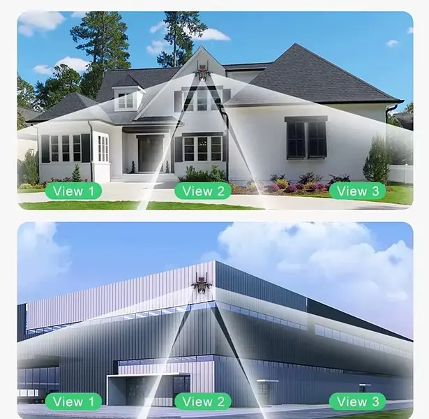 Вулична WiFi IPкамера SC28  15Мп  чорна 3 незалежних об'єктиви поворотні duplication - фото 6