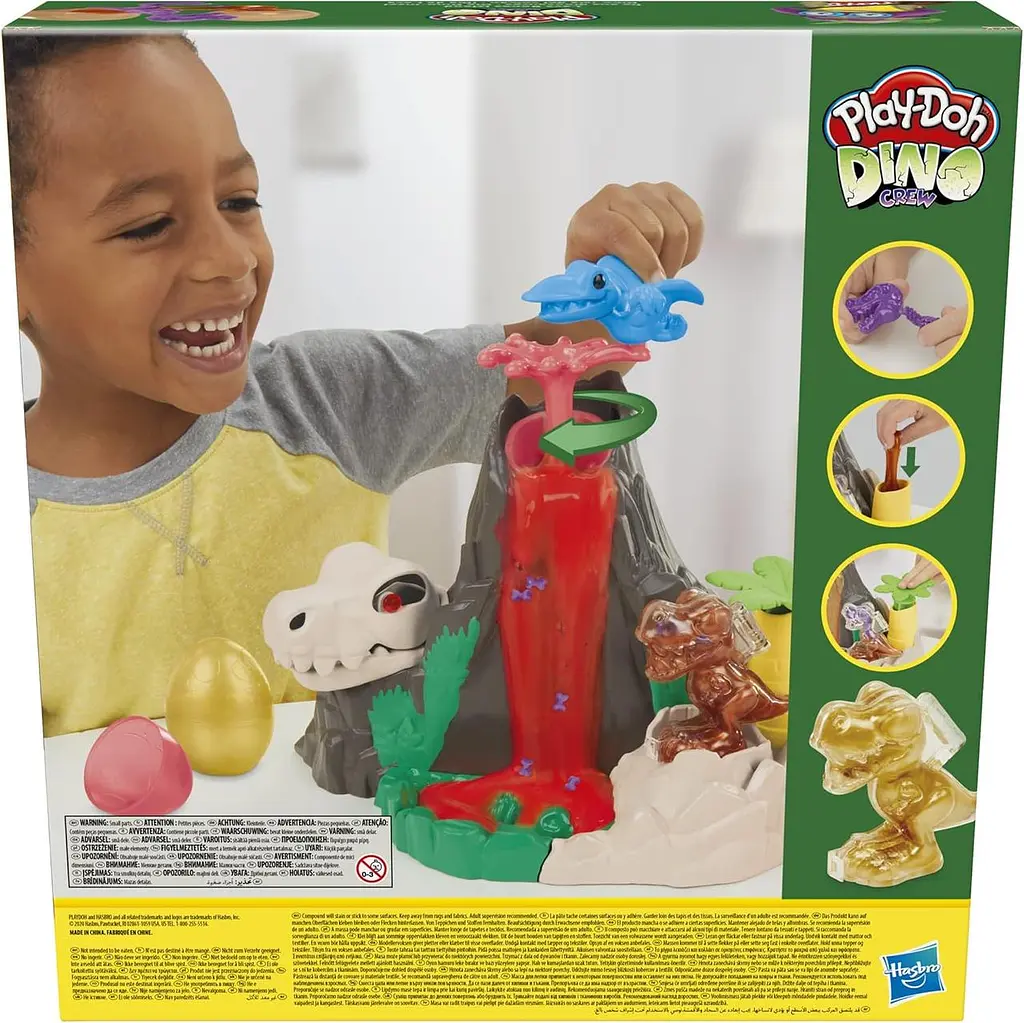 Ігровий набір Плей До Острів лавових кісток Hasbro Play-Doh Slime Dino Crew Lava Bones Island Volcano, вулкан зі слаймами 4 слайми (SKU-378) - фото 6