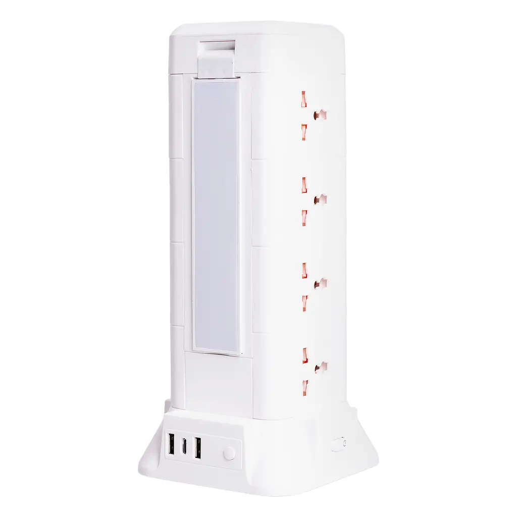 Мережевий фільтр-подовжувач TOWER 12 розеток LED-лампа 3USB + 1PD 4,8 метри Yiwu HP-5-11MF - фото 6