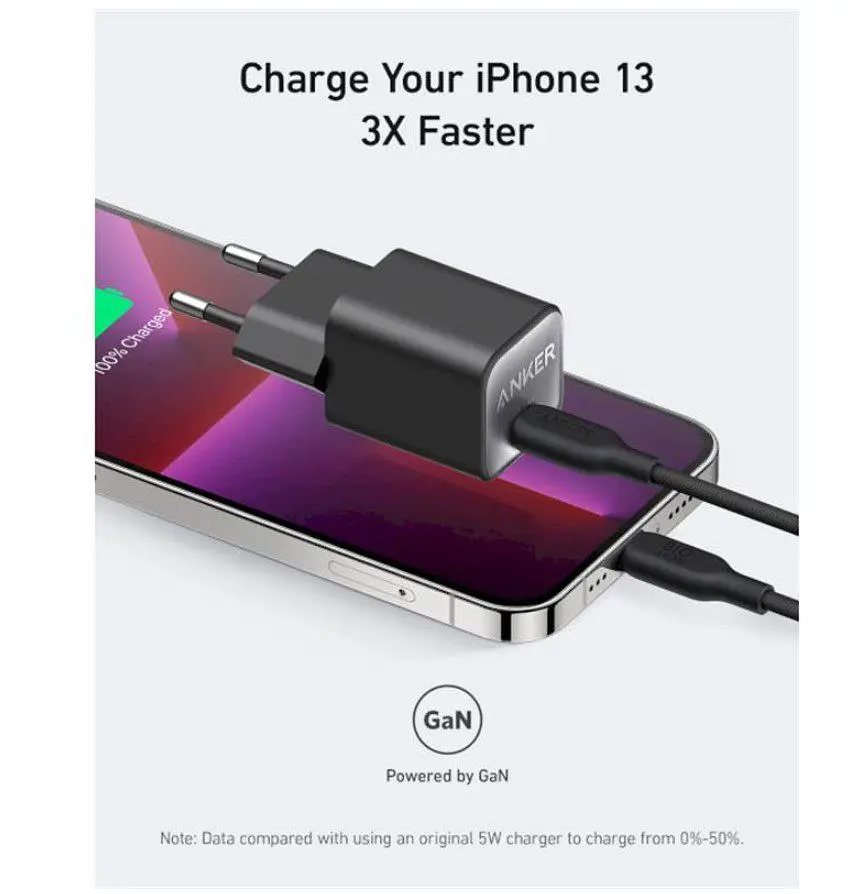 Зарядний пристрій Anker A2147-G21 PowerPort 511 Nano III GAN Charger 30 W, Type-C - фото 3