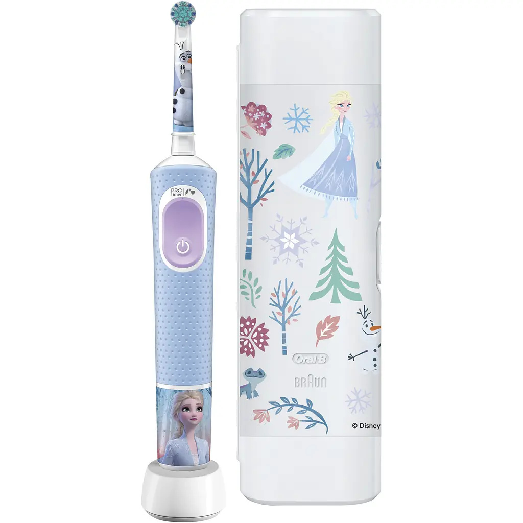 Електрична зубна щітка Oral-B Pro Kids Крижане серце + Футляр