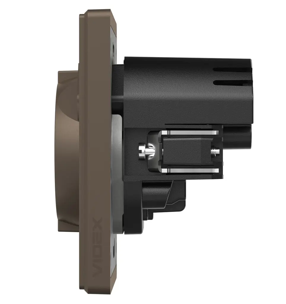 Розетка Videx Nota одинарна із заземленням USB-A+C 20W мокко (VF-NT-SK1GUC-BR) - фото 3