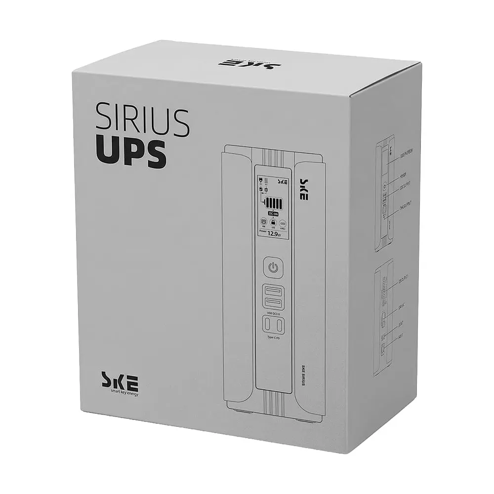 Джерело безперебійного живлення Mini UPS SKE SIRIUS 45W 30000mAh 5V/9V/12V/24V/PoE, LiFePO4 2*15Ah, для роутера та оптичного терміналу (42-00250) - фото 11