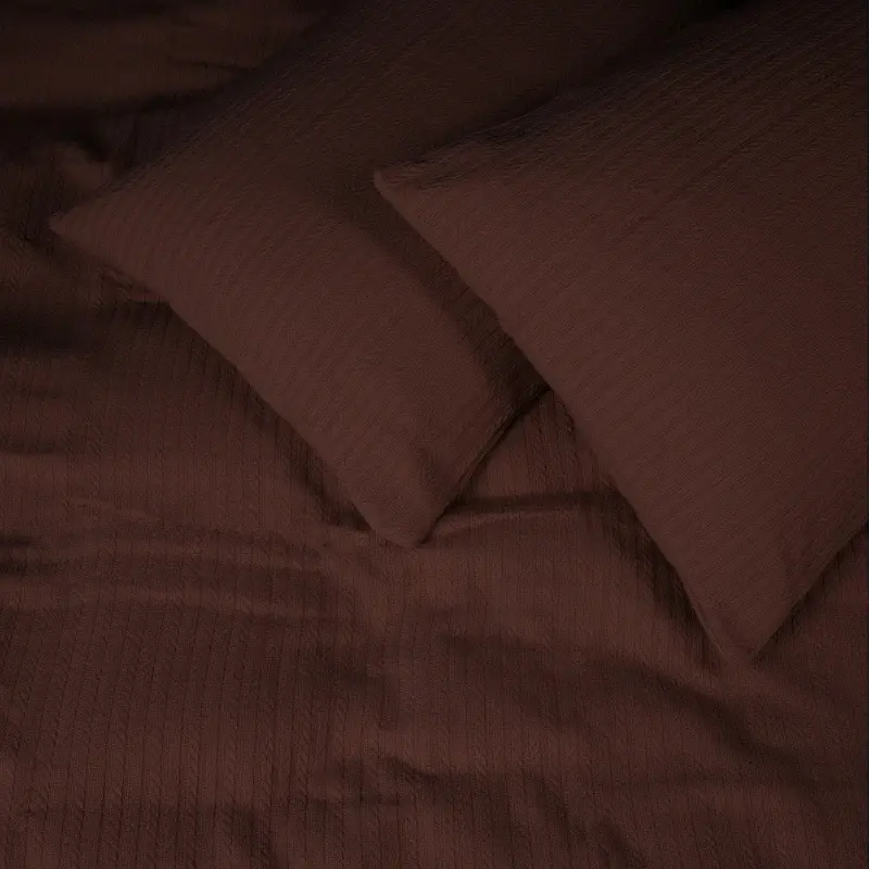 Покривало з наволочками MirSon 240 x 240 см №10-02 Arrowline Brown (2200011048062) - фото 2