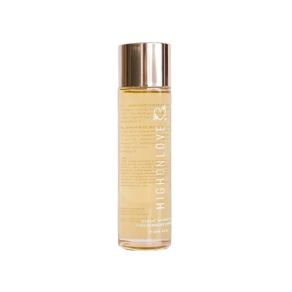 Массажное масло HighOnLove Massage Oil Lychee Martini (120 мл) с маслом семян конопли - фото 2