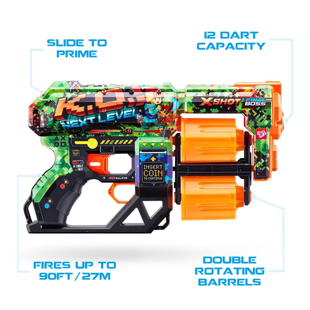 Швидкострільний бластер Zuru X-Shot Skins Dread К.О., 12 патронів (36517B) - фото 6