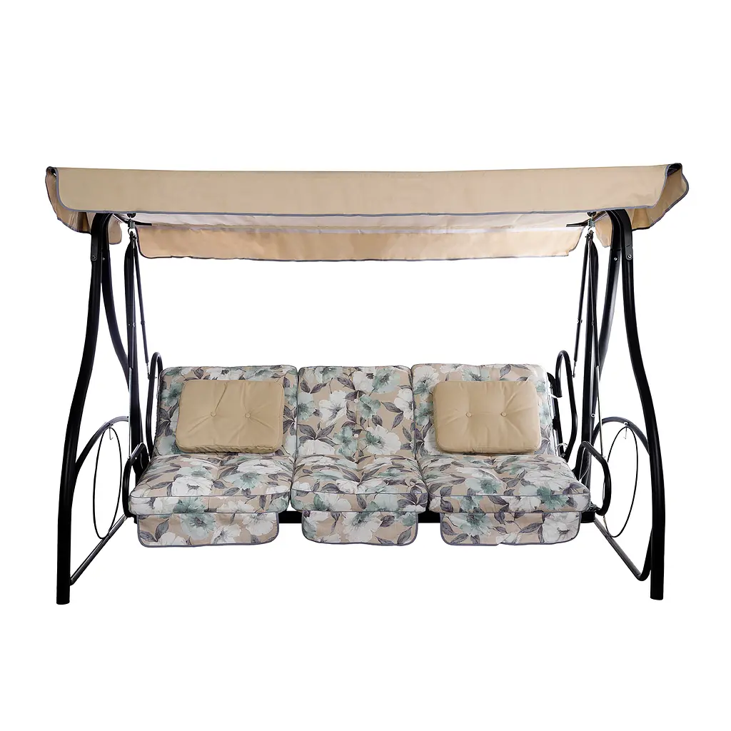 Садовая диван-качалка Ost-Fran Montreal лонета Меджик Аква/тексилк 2737 с сеткой - фото 4