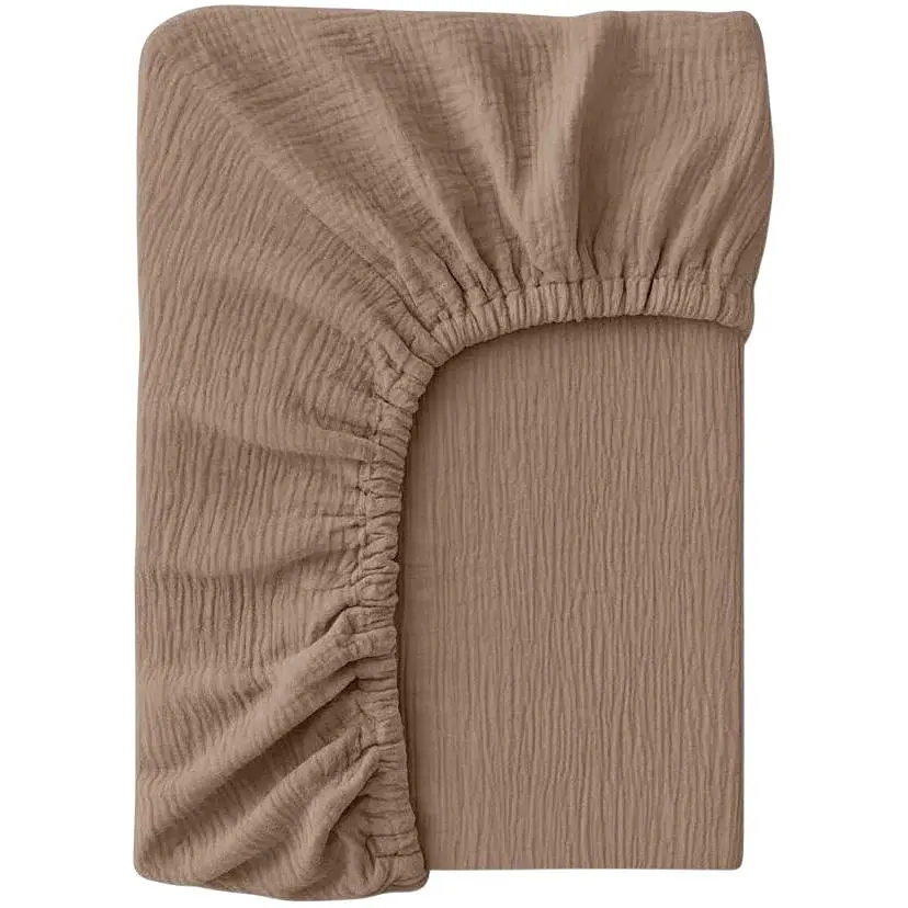 Простирадло на резинці муслін Cosas Brown 200х200х20 см (019Muslin_Brown_200x200x20)