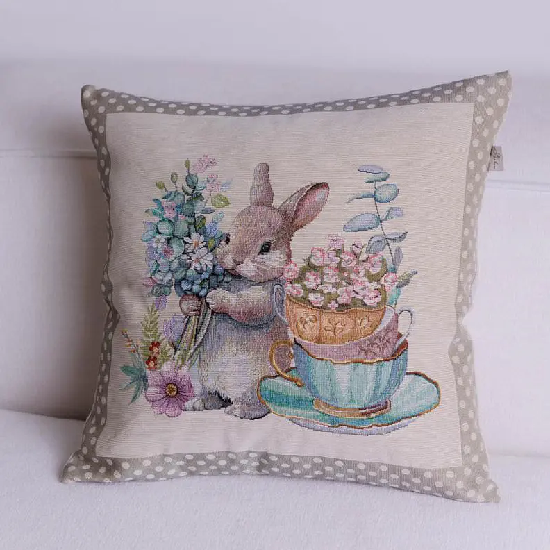 Подушка Прованс Чарівність Зайченя гобелен 45х45 см (44286) - фото 3