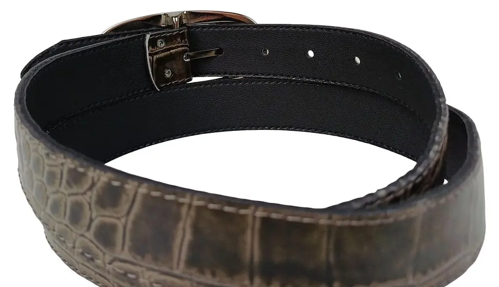 Ремінь жіночий Vanzetti RMT133 під крокодила комб. шкіра 3 см Темно-коричневий - фото 8