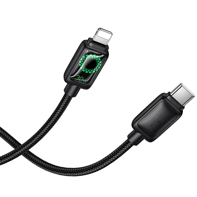 Дата кабель Hoco U146 Mundo Type-C to Lightning 30W (1.2m) Black - фото 5