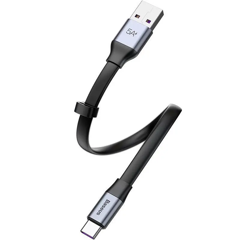 Кабель Baseus Simple HW Cable USB to Type-C 40W 0.23m CATMBJ-BG1 Black-Grey - фото 3