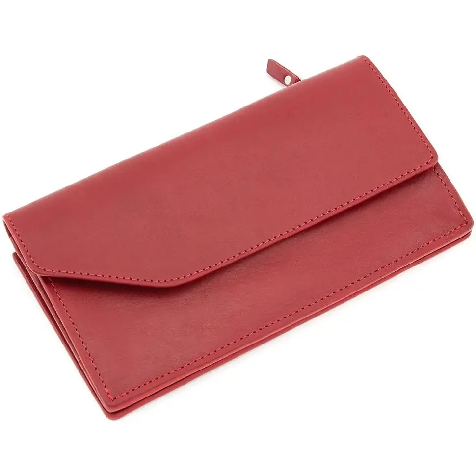 Портмоне женское кожаное Elegante красное GRANDE PELLE 20х11х2 см acs0032205 - фото 6