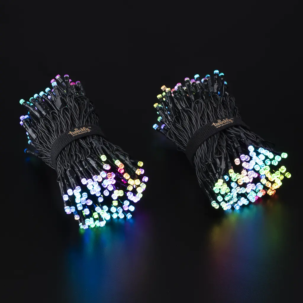 Twinkly Smart LED Гірлянда Twinkly Strings RGB 400, Gen II, IP44, довжина 32м, кабель чорний - фото 5